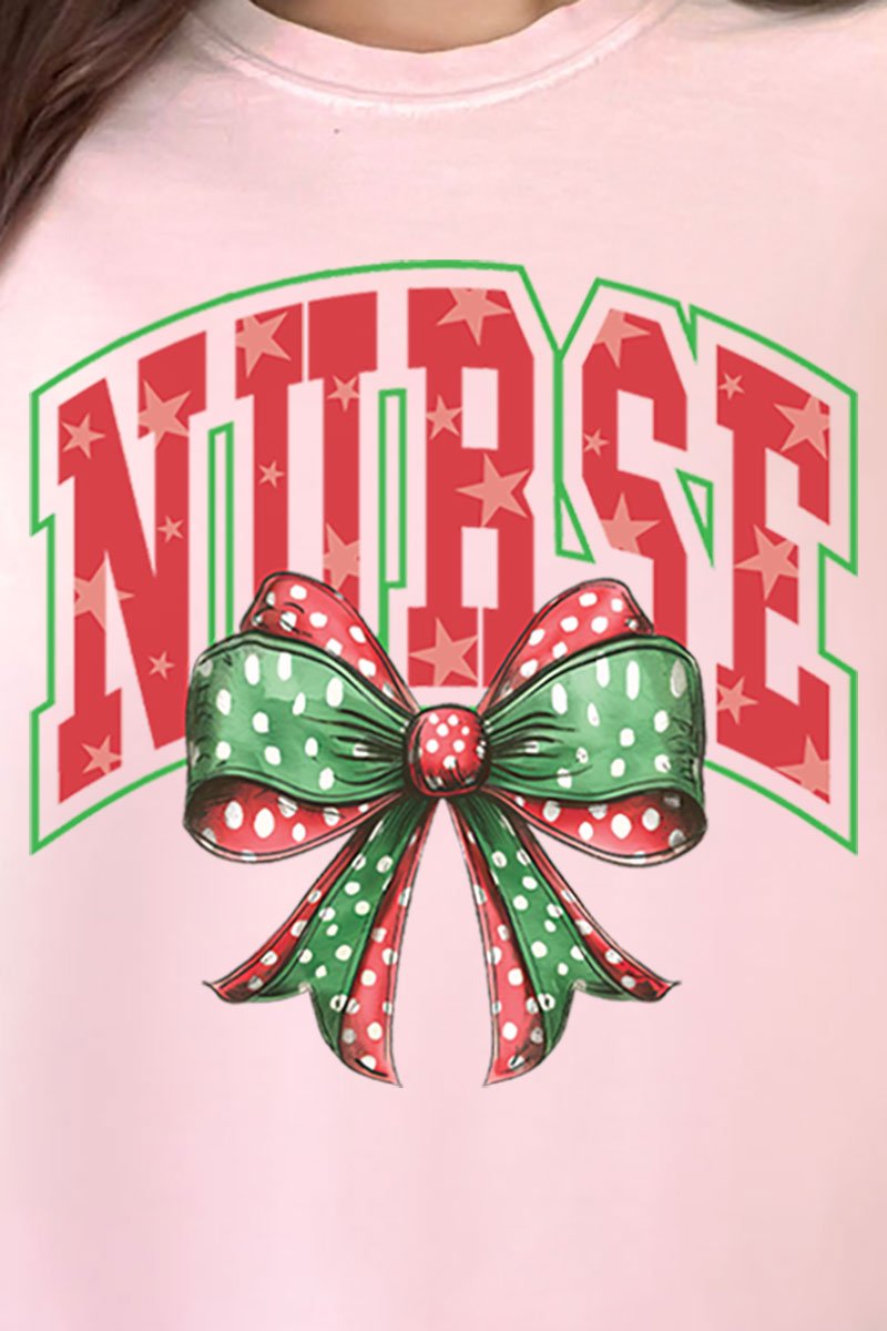 Arched Red and Green Nurse Comfort Colors Adult Ring - Spun Cotton Tee - Wholesale Accessory Market