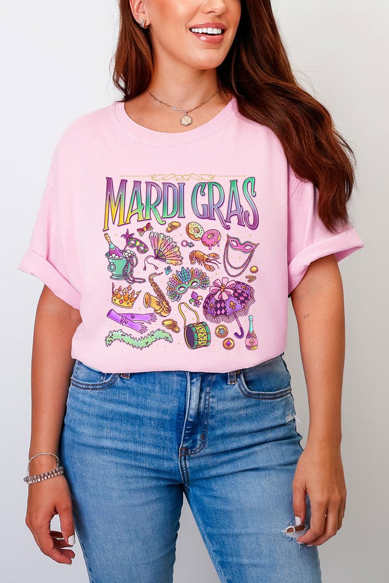 Beads, Bows, and Bourbon St Comfort Colors Adult Ring - Spun Cotton Tee - Wholesale Accessory Market