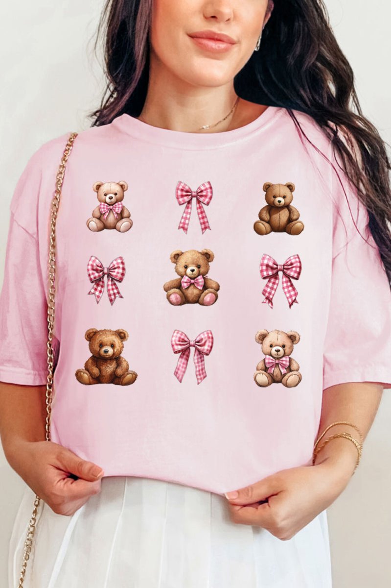 Bears And Bows Comfort Colors Adult Ring - Spun Cotton Tee - Wholesale Accessory Market