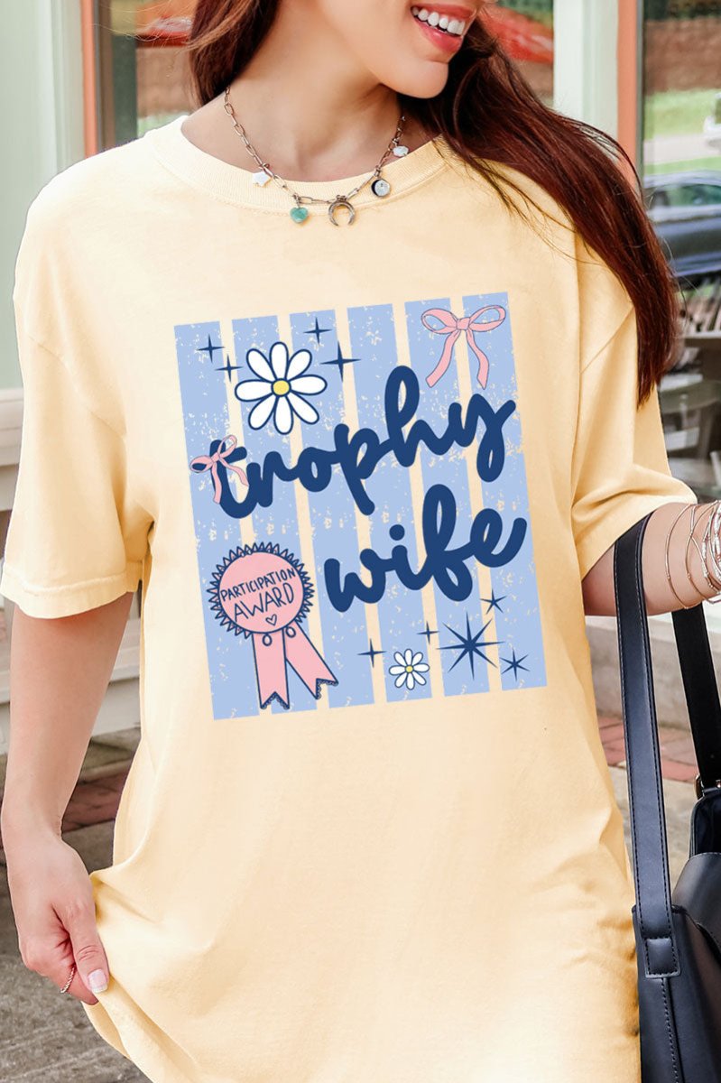 Blue Striped Trophy Wife Comfort Colors Adult Ring-Spun Cotton Tee - Wholesale Accessory Market