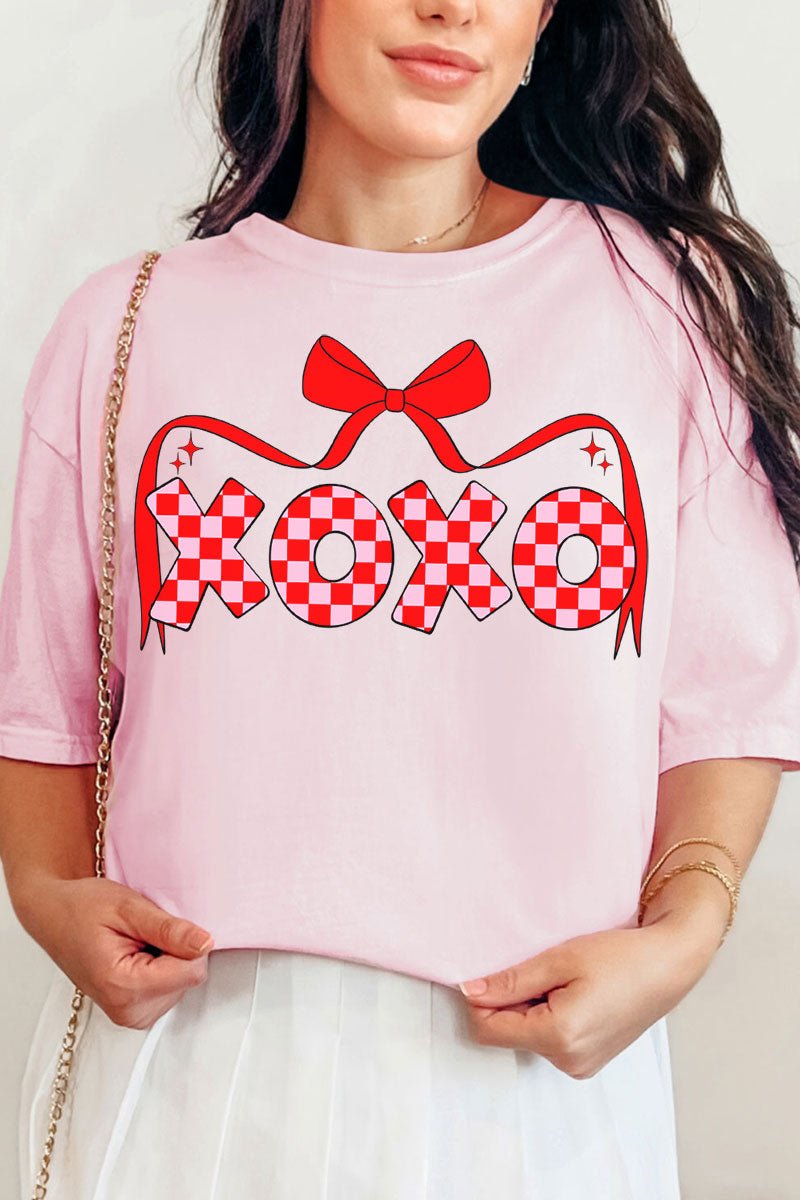Bow And Kisses Comfort Colors Adult Ring - Spun Cotton Tee - Wholesale Accessory Market