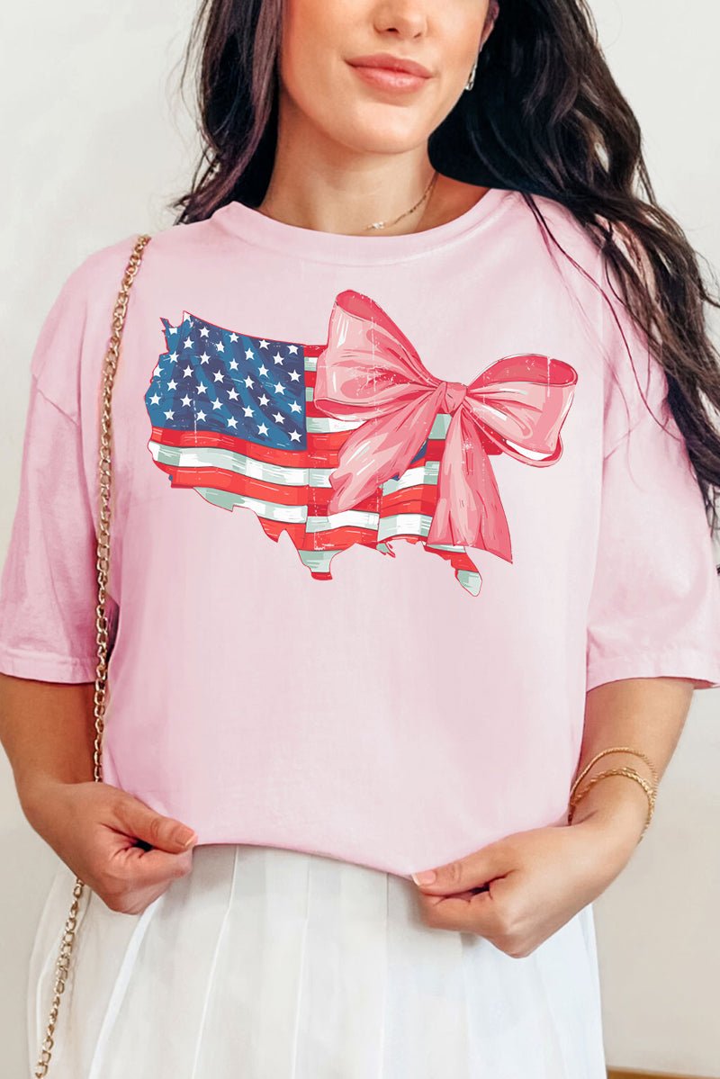 Bow - Tied America Comfort Colors Adult Ring - Spun Cotton Tee - Wholesale Accessory Market