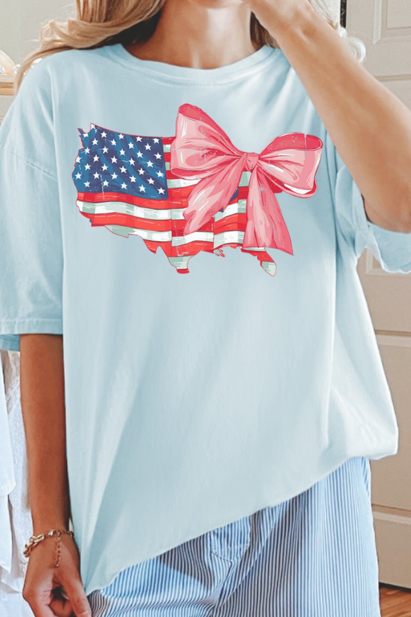 Bow - Tied America Comfort Colors Adult Ring - Spun Cotton Tee - Wholesale Accessory Market