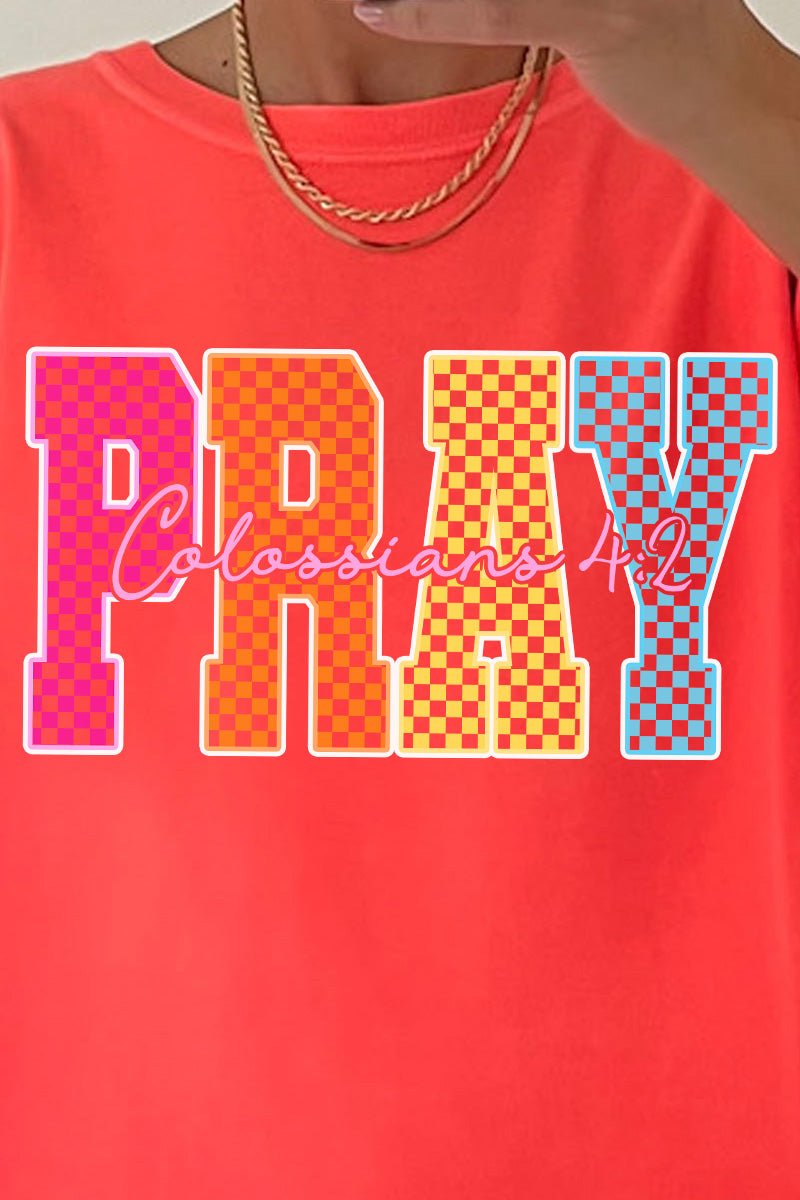 Bright & Bold Pray Comfort Colors Adult Ring - Spun Cotton Tee - Wholesale Accessory Market