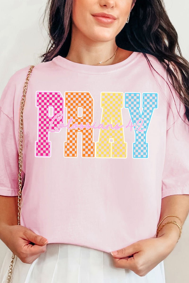 Bright & Bold Pray Comfort Colors Adult Ring - Spun Cotton Tee - Wholesale Accessory Market