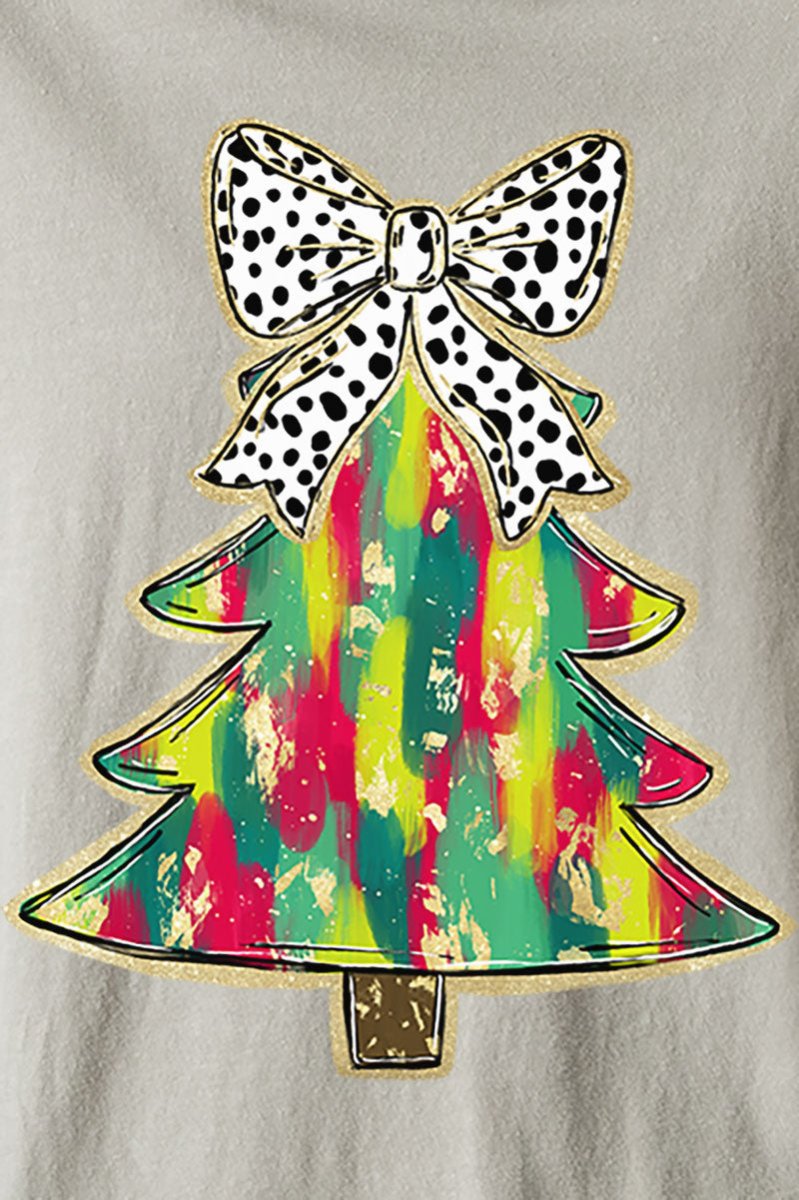 Brushed Watercolor Christmas Tree Comfort Colors Adult Ring - Spun Cotton Tee - Wholesale Accessory Market