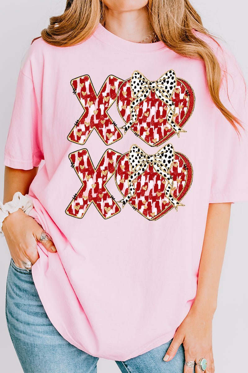 Brushed XOXO Love Comfort Colors Adult Ring - Spun Cotton Tee - Wholesale Accessory Market