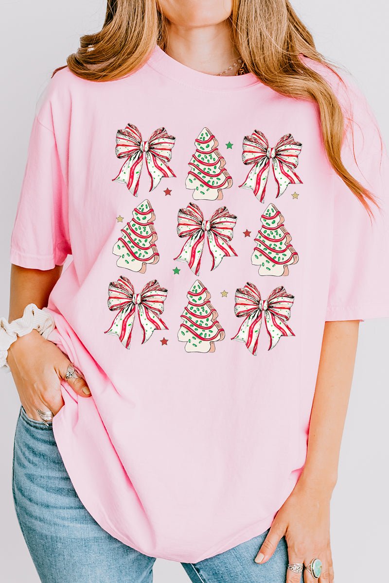 Cakes And Bows Christmas Comfort Colors Adult Ring - Spun Cotton Tee - Wholesale Accessory Market