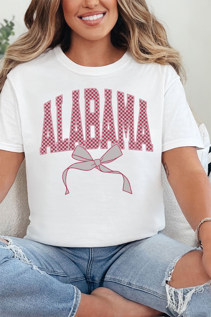 Checkered Coquette Alabama Comfort Colors Adult Ring - Spun Cotton Tee - Wholesale Accessory Market