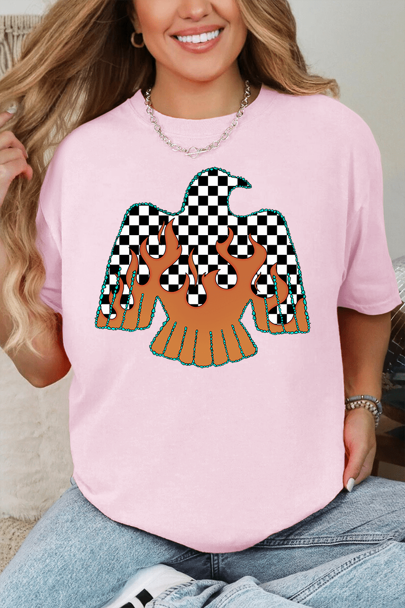 Checkerfire Thunderbird Comfort Colors Adult Ring - Spun Cotton Tee - Wholesale Accessory Market