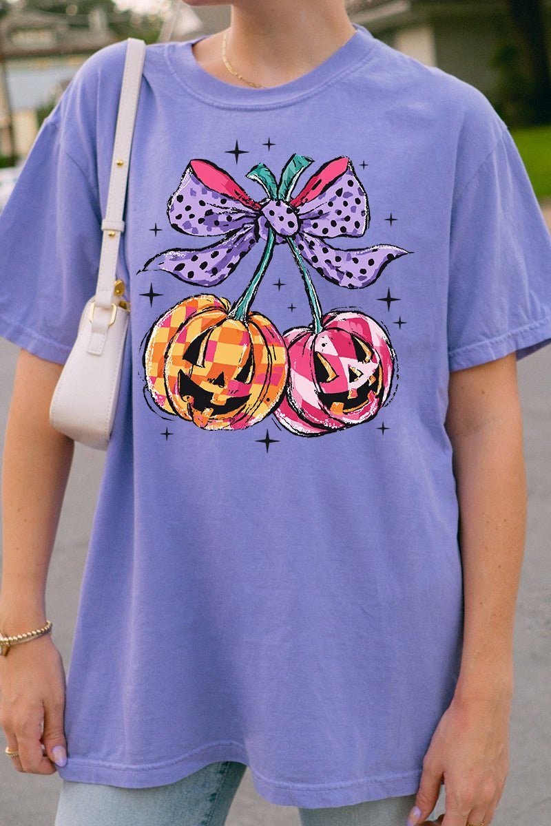 Cherry Pumpkin Pop Comfort Colors Adult Ring - Spun Cotton Tee - Wholesale Accessory Market
