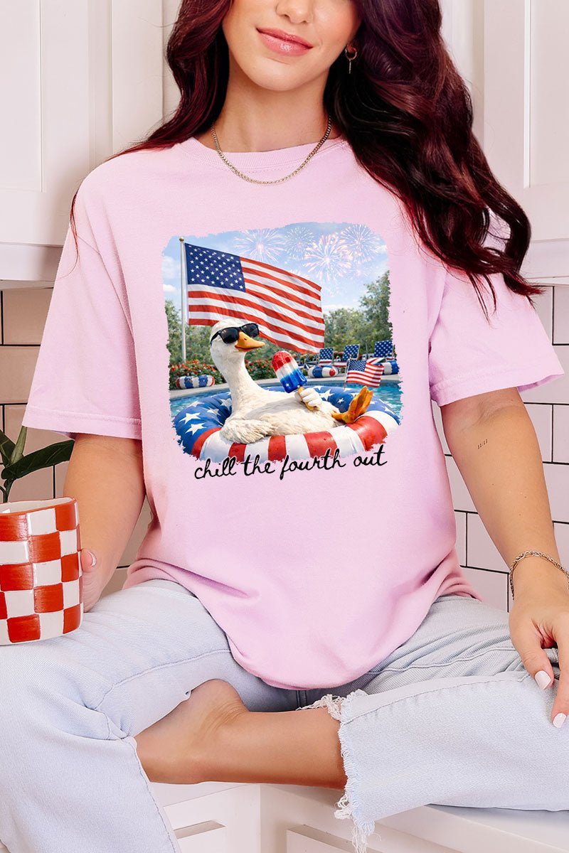 Chill The Fourth Out Comfort Colors Adult Ring - Spun Cotton Tee - Wholesale Accessory Market