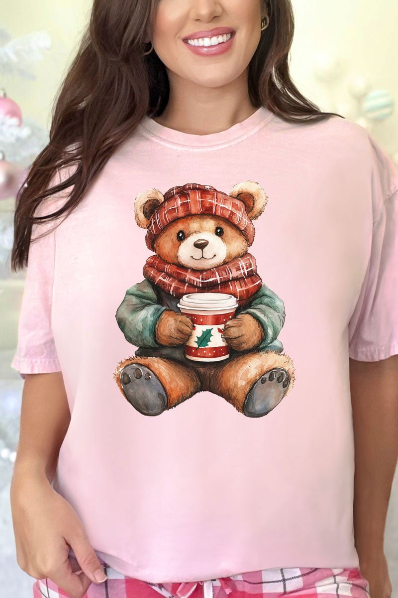 Christmas Wishes Bear Comfort Colors Adult Ring - Spun Cotton Tee - Wholesale Accessory Market