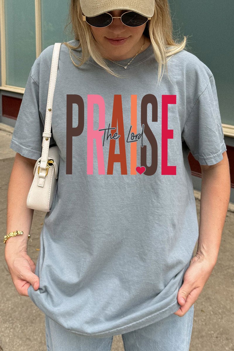 Colorblock Praise The Lord Comfort Colors Adult Ring - Spun Cotton Tee - Wholesale Accessory Market