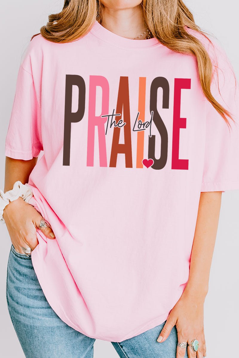 Colorblock Praise The Lord Comfort Colors Adult Ring - Spun Cotton Tee - Wholesale Accessory Market