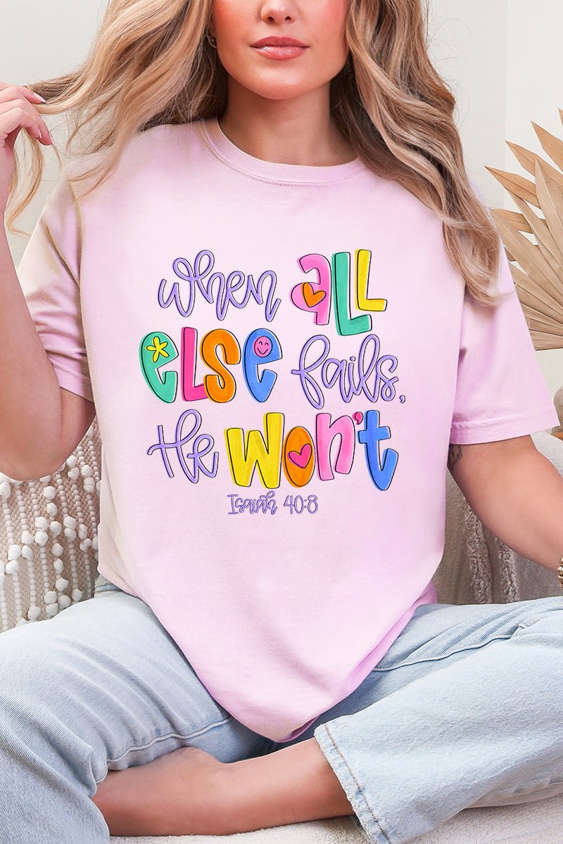 Colorful All Else Fails Comfort Colors Adult Ring-Spun Cotton Tee - Wholesale Accessory Market