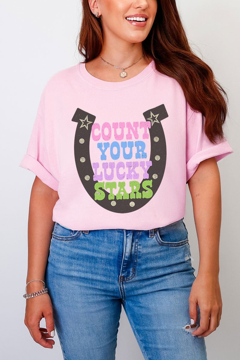 Count Your Lucky Stars Comfort Colors Adult Ring - Spun Cotton Tee - Wholesale Accessory Market