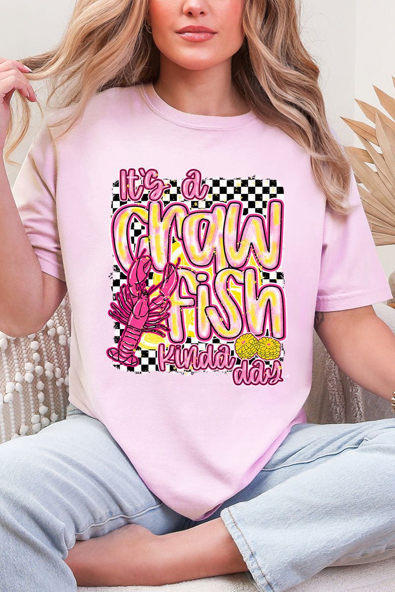 Crawfish Kinda Day Comfort Colors Adult Ring - Spun Cotton Tee - Wholesale Accessory Market