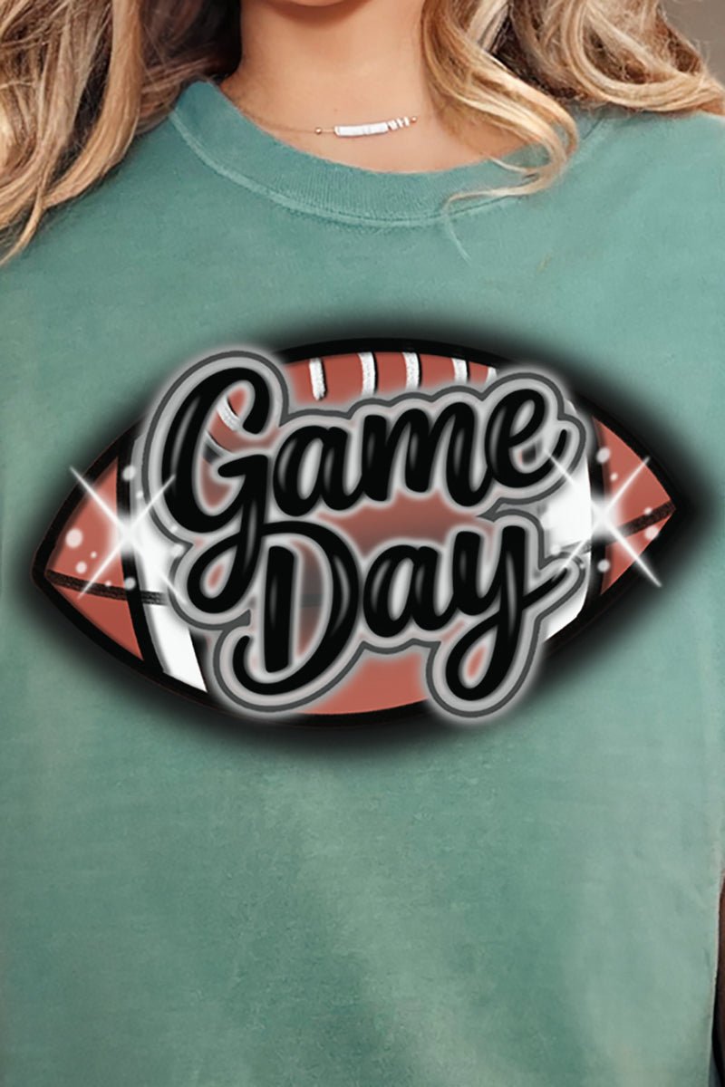 Faux Airbrush Game Day Comfort Colors Adult Ring - Spun Cotton Tee - Wholesale Accessory Market
