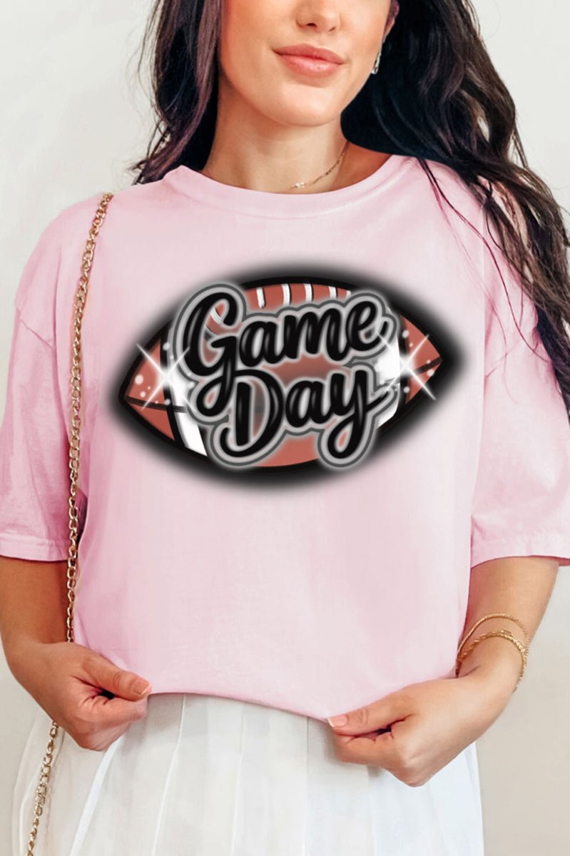 Faux Airbrush Game Day Comfort Colors Adult Ring - Spun Cotton Tee - Wholesale Accessory Market