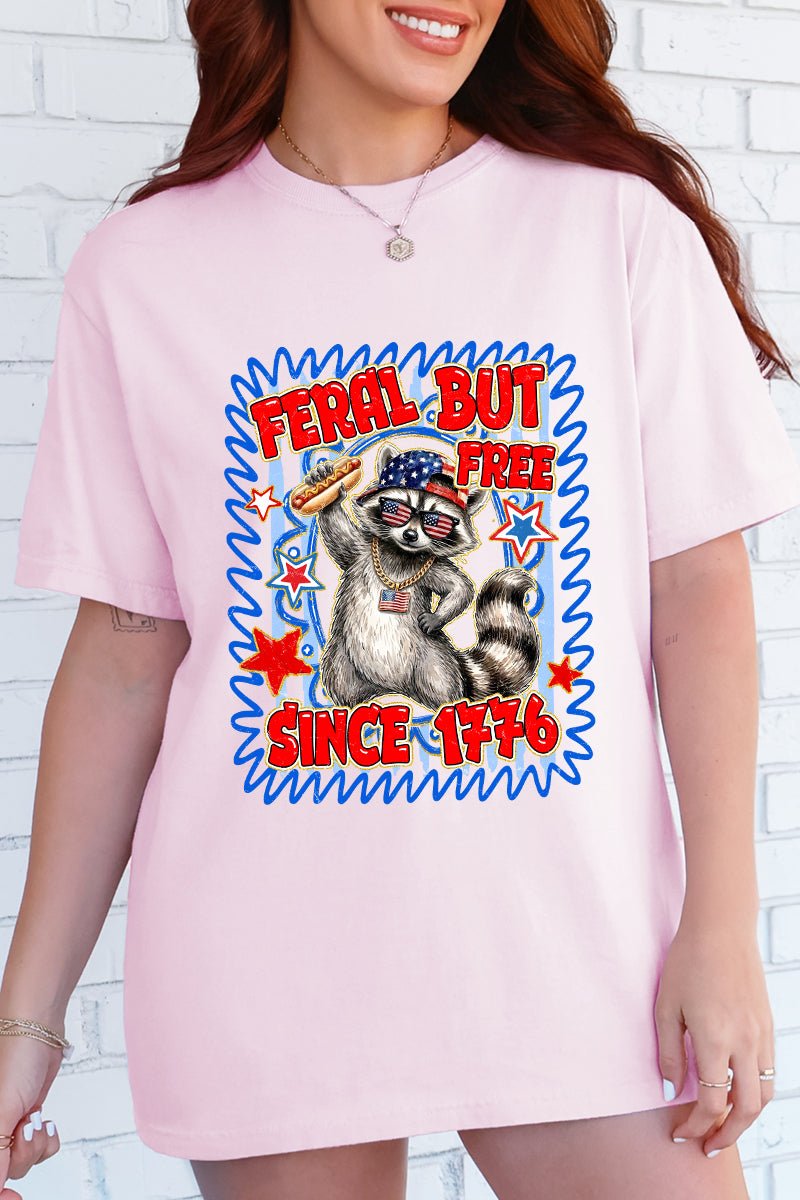 Feral But Free Since 1776 Comfort Colors Adult Ring-Spun Cotton Tee - Wholesale Accessory Market