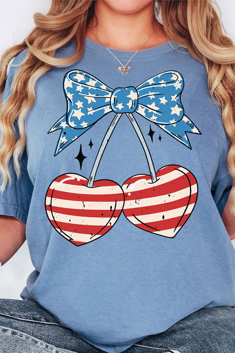 Freedom Cherries Comfort Colors Adult Ring - Spun Cotton Tee - Wholesale Accessory Market