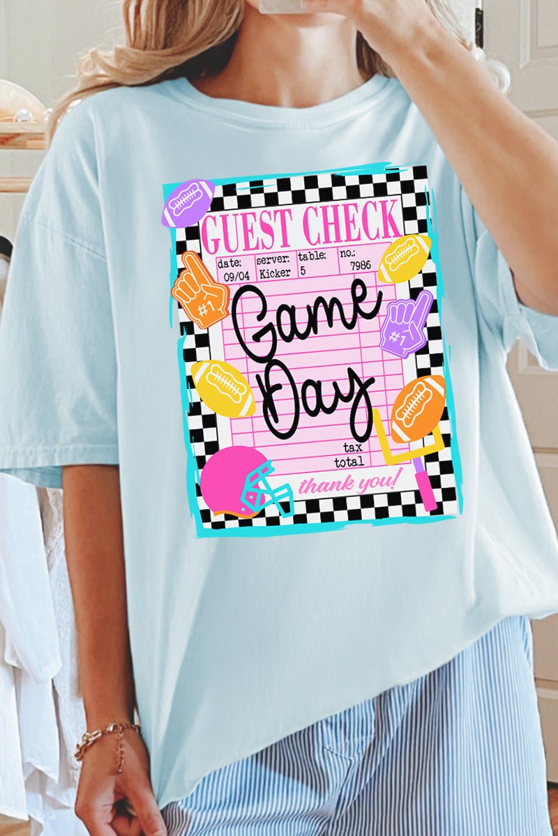 Game Day Guest Check Comfort Colors Adult Ring - Spun Cotton Tee - Wholesale Accessory Market