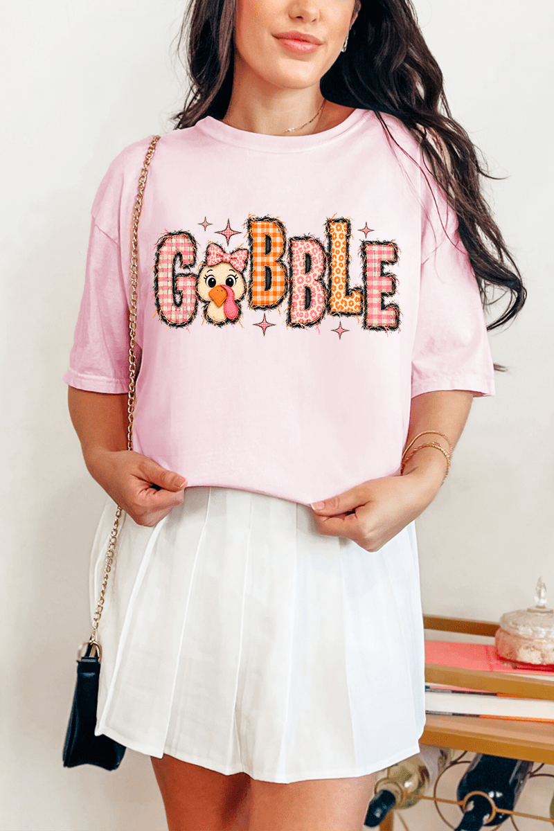 Gobble In Gingham Comfort Colors Adult Ring-Spun Cotton Tee - Wholesale Accessory Market