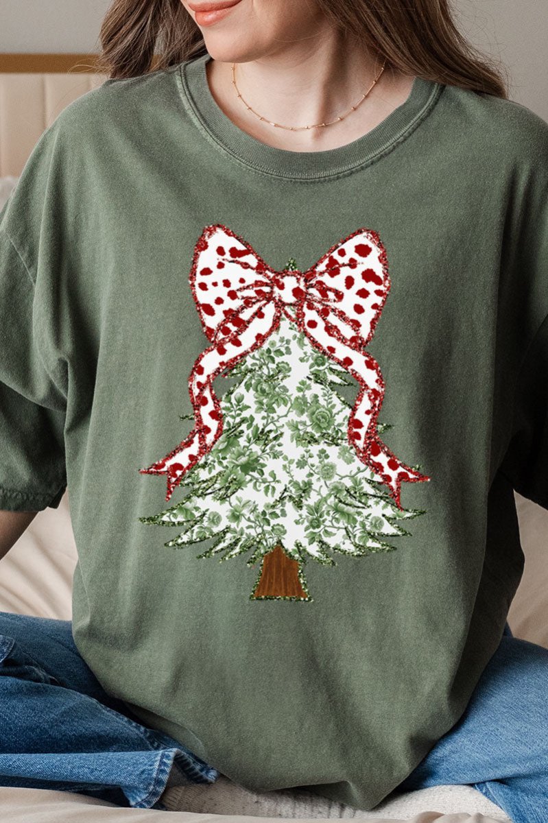 Green Chinoiserie Tree Comfort Colors Adult Ring - Spun Cotton Tee - Wholesale Accessory Market
