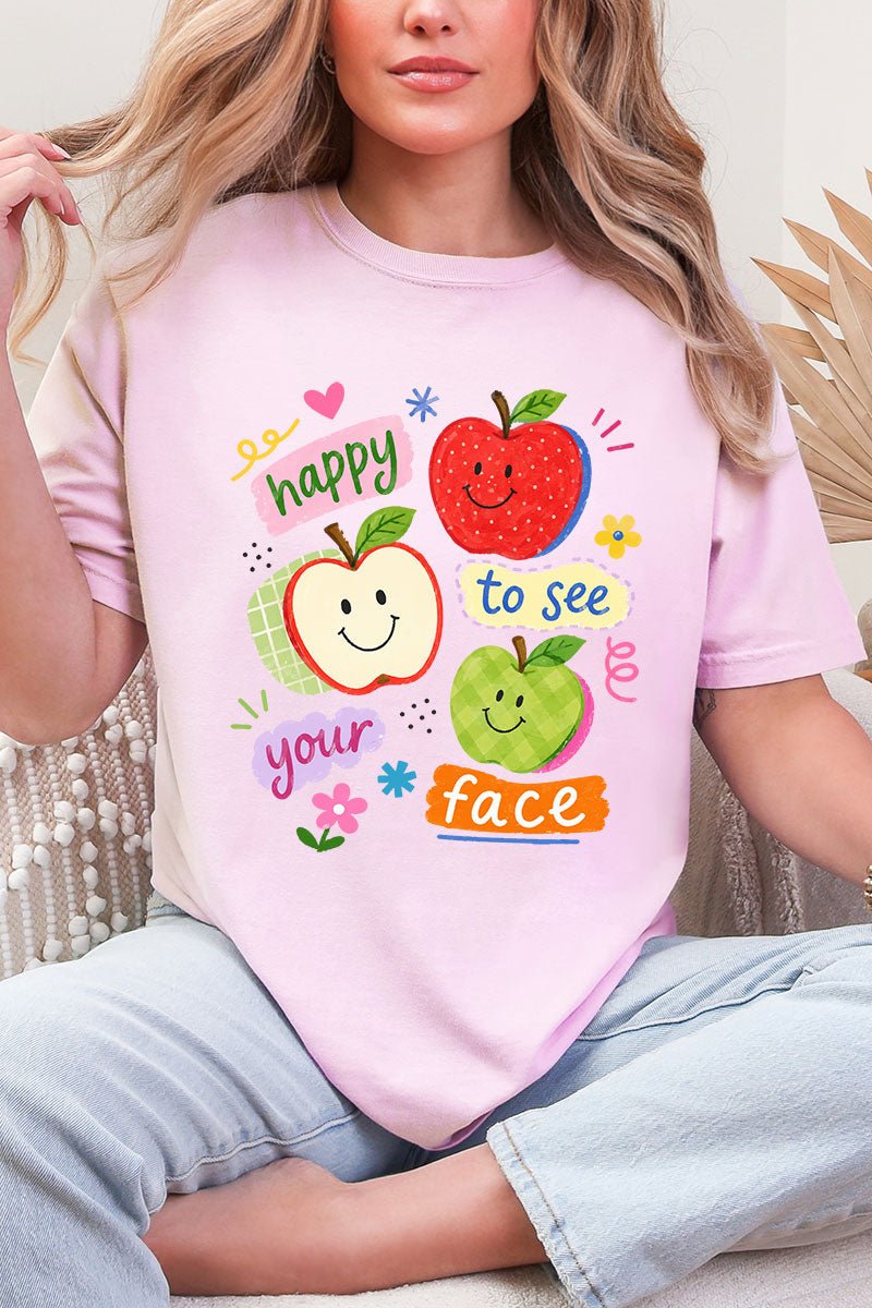 Happy To See Your Face Comfort Colors Adult Ring-Spun Cotton Tee - Wholesale Accessory Market