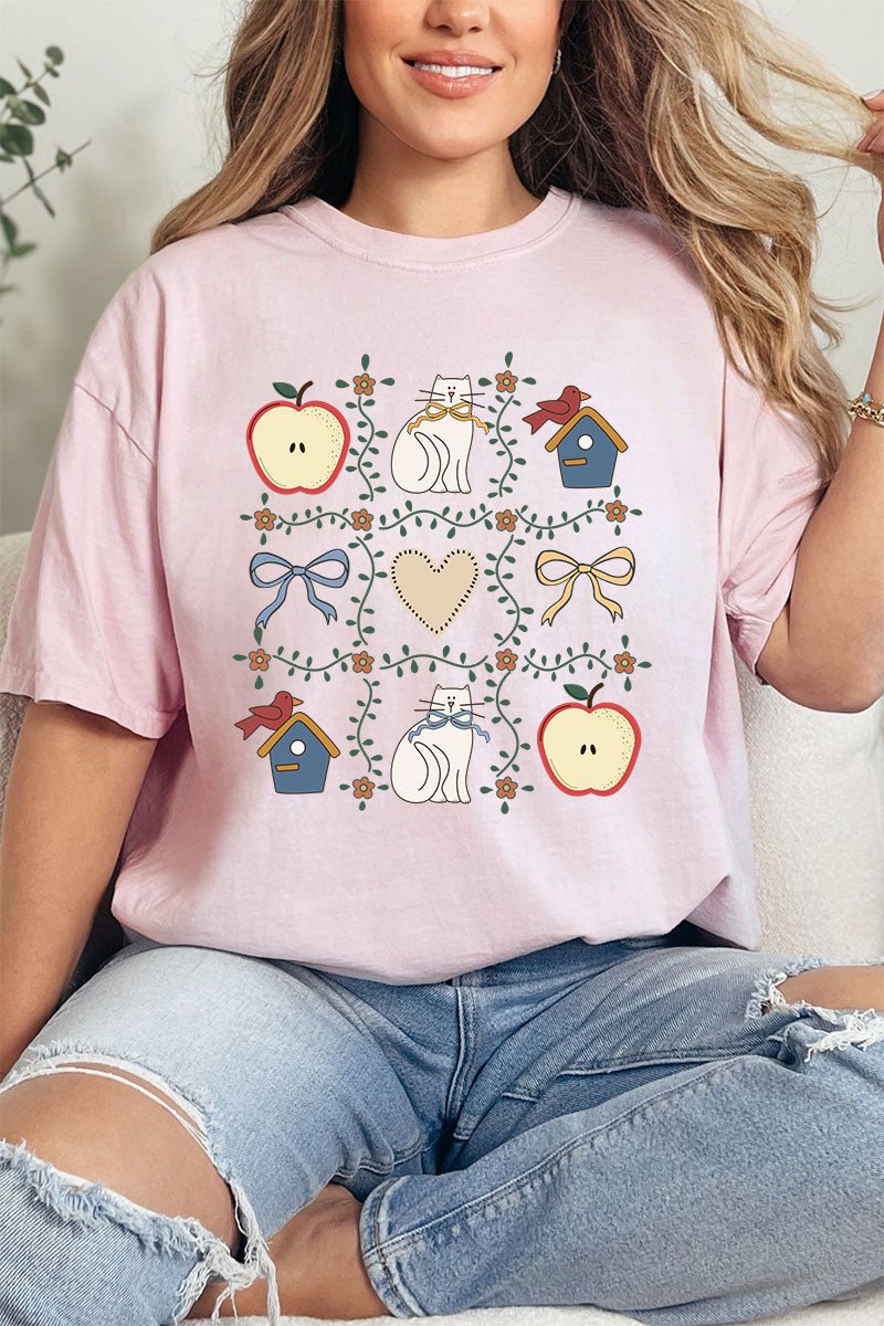 Heart & Home Quilt Comfort Colors Adult Ring - Spun Cotton Tee - Wholesale Accessory Market