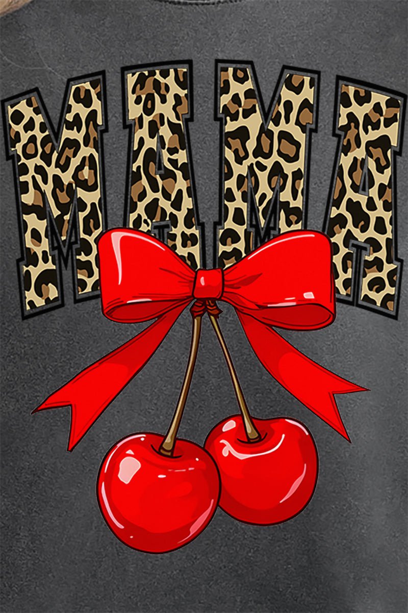Leopard Cherry Mama Comfort Colors Adult Ring - Spun Cotton Tee - Wholesale Accessory Market