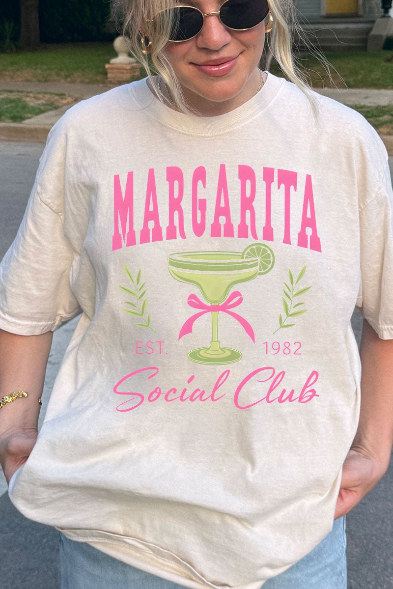 Margarita Social Club Comfort Colors Adult Ring - Spun Cotton Tee - Wholesale Accessory Market