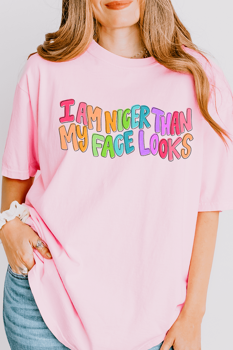 Nicer Than My Face Looks Comfort Colors Adult Ring - Spun Cotton Tee - Wholesale Accessory Market