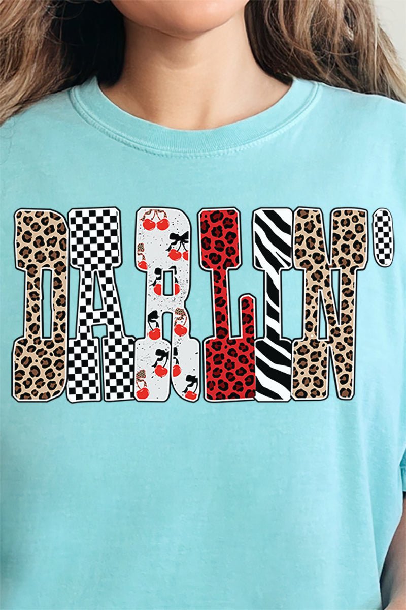 Patterned Darlin' Comfort Colors Adult Ring - Spun Cotton Tee - Wholesale Accessory Market