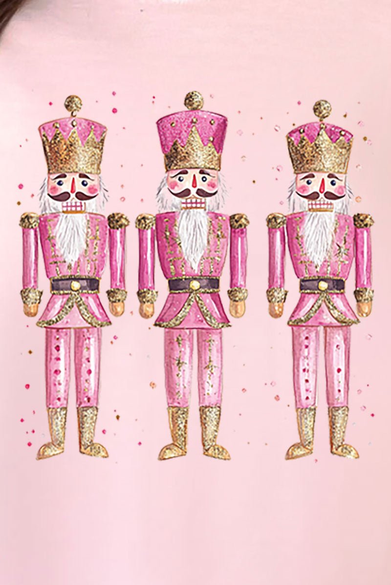 Pink Jolly Nutcracker Comfort Colors Adult Ring - Spun Cotton Tee - Wholesale Accessory Market