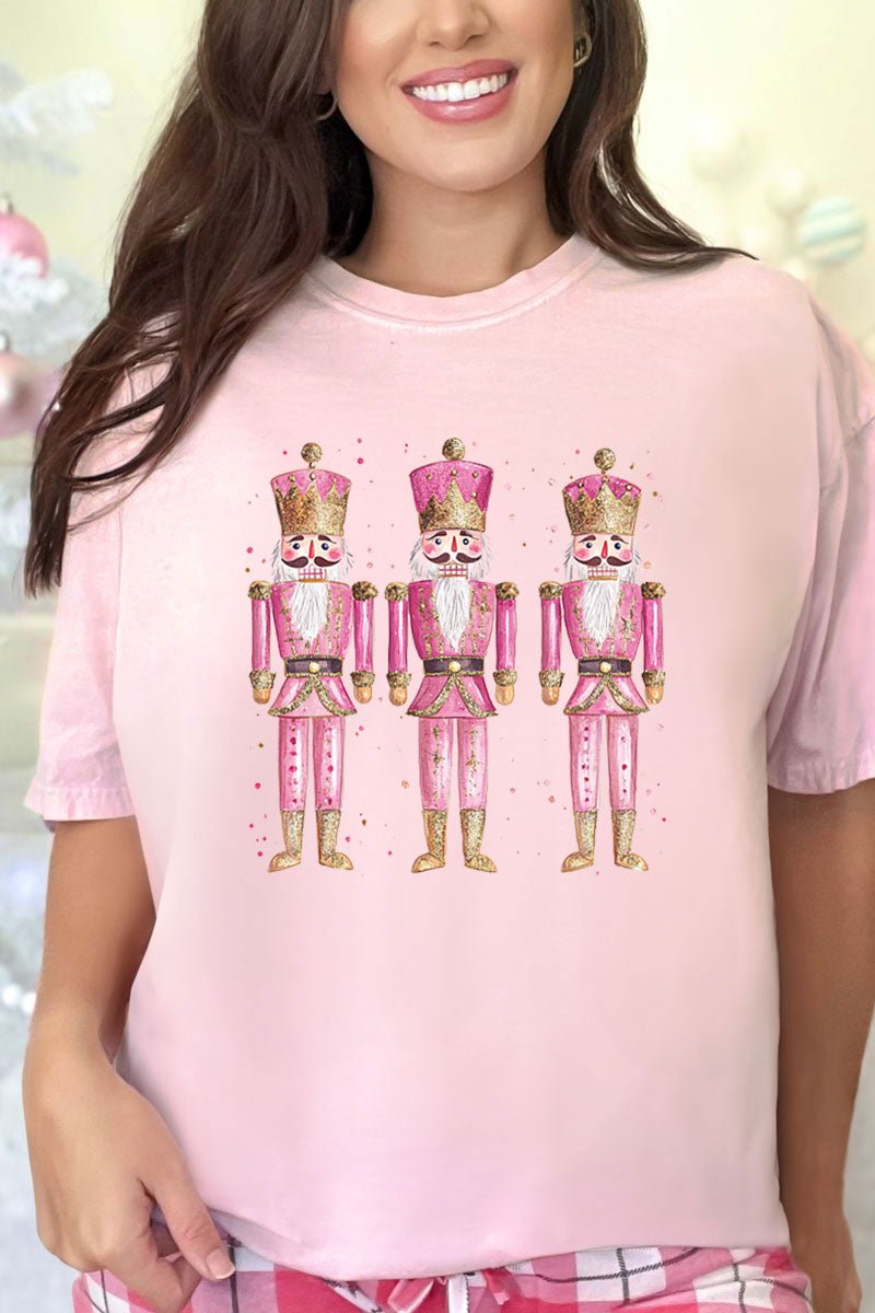 Pink Jolly Nutcracker Comfort Colors Adult Ring - Spun Cotton Tee - Wholesale Accessory Market