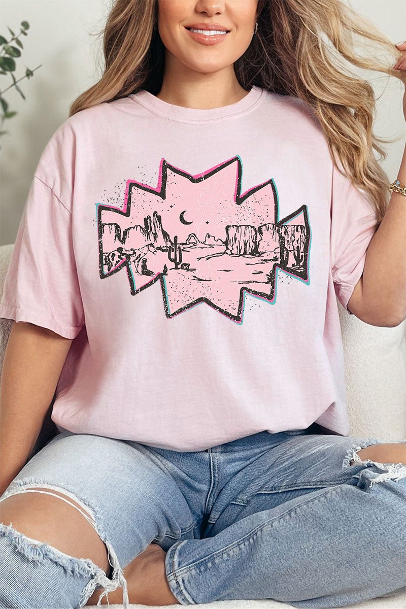 Pink Mesa Moonrise Comfort Colors Adult Ring - Spun Cotton Tee - Wholesale Accessory Market