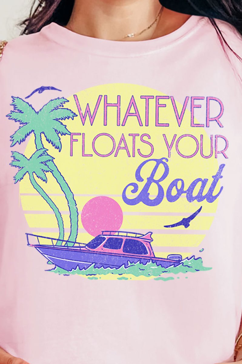 Retro Whatever Floats Your Boat Comfort Colors Adult Ring - Spun Cotton Tee - Wholesale Accessory Market