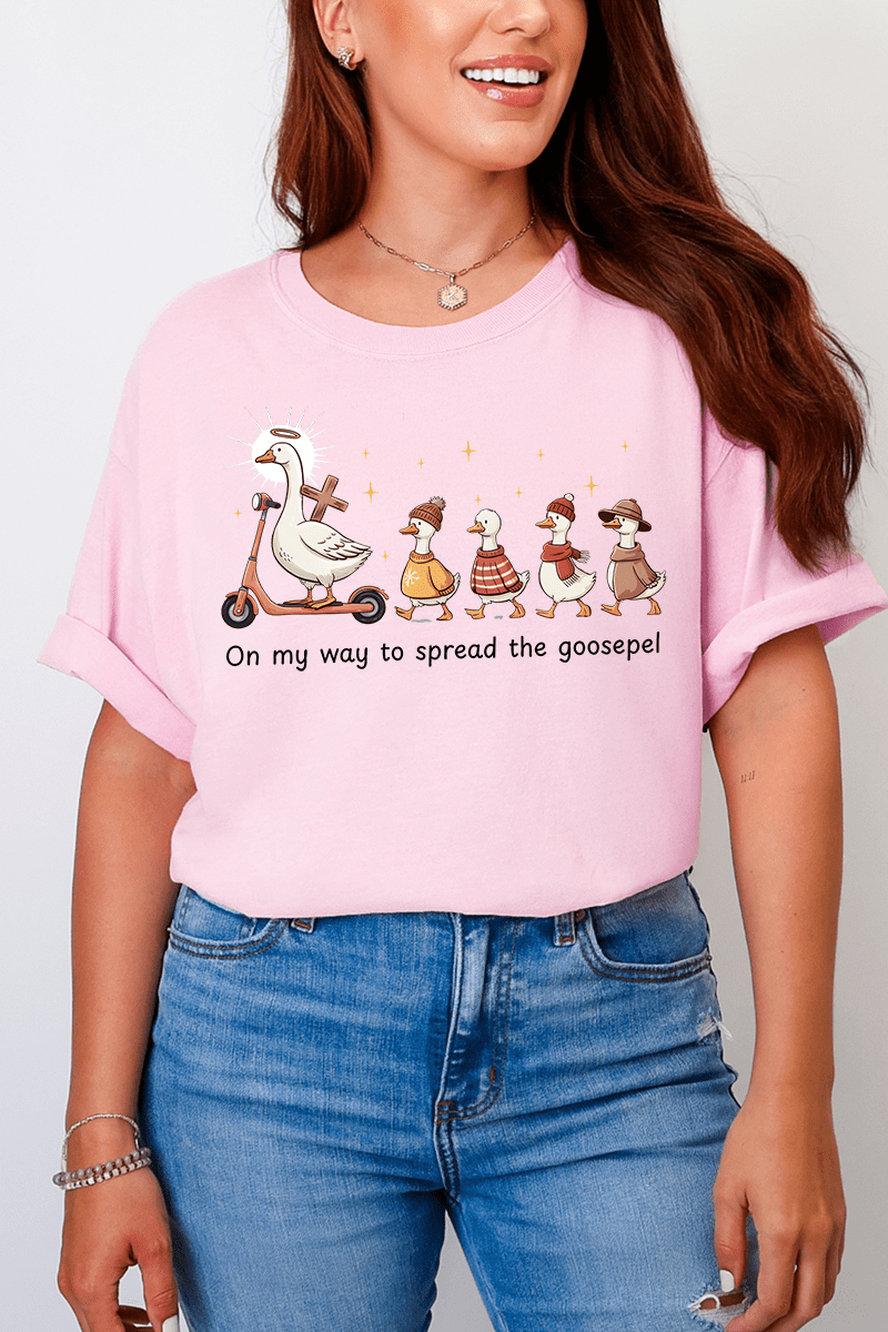 Spread The Goosepel Comfort Colors Adult Ring - Spun Cotton Tee - Wholesale Accessory Market