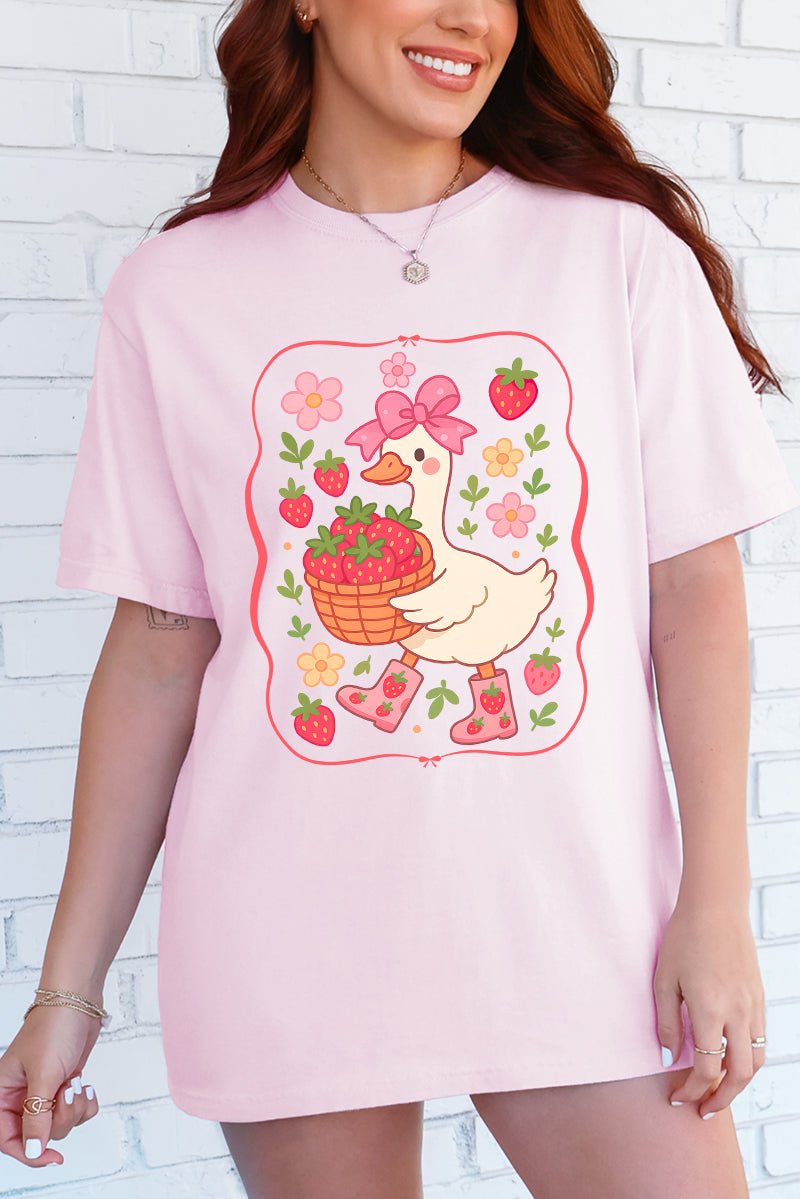 Strawberry Goose Comfort Colors Adult Ring - Spun Cotton Tee - Wholesale Accessory Market