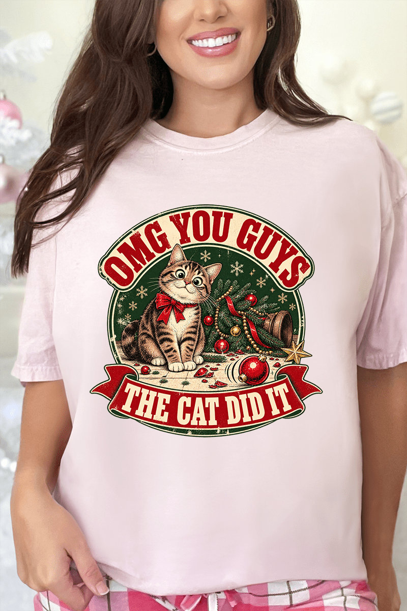 The Cat Did It Comfort Colors Adult Ring-Spun Cotton Tee - Wholesale Accessory Market