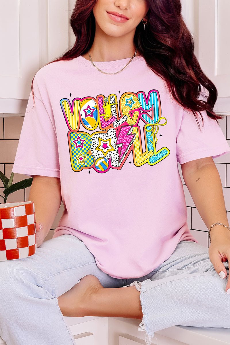 Vibrant Volleyball Comfort Colors Adult Ring - Spun Cotton Tee - Wholesale Accessory Market