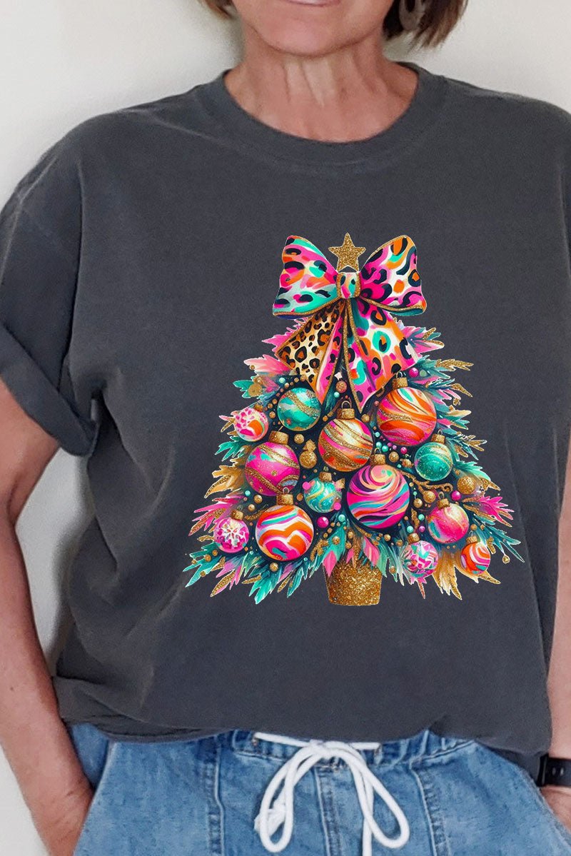 Vivid Christmas Tree Comfort Colors Adult Ring - Spun Cotton Tee - Wholesale Accessory Market