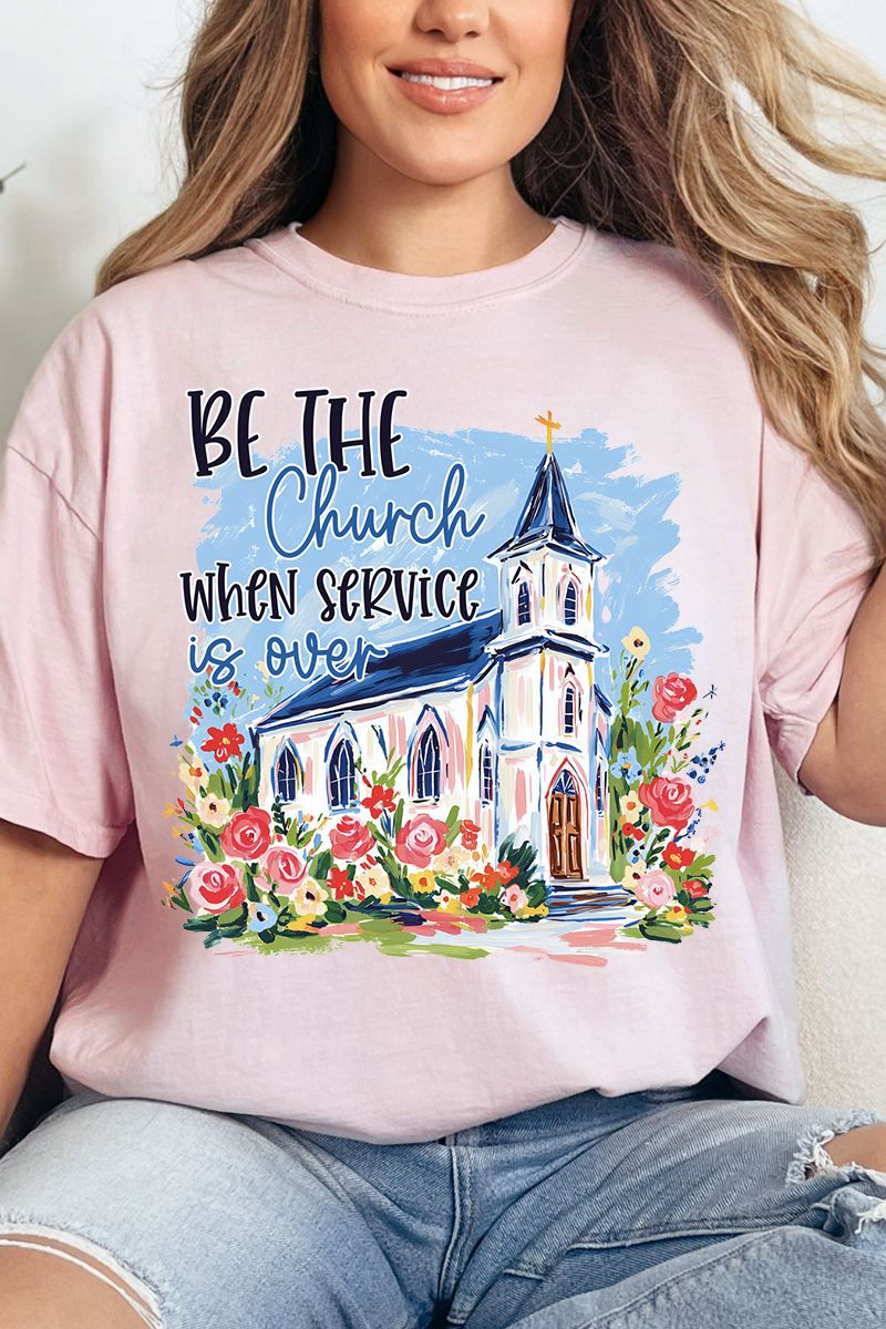 Watercolor Be The Church Comfort Colors Adult Ring-Spun Cotton Tee - Wholesale Accessory Market