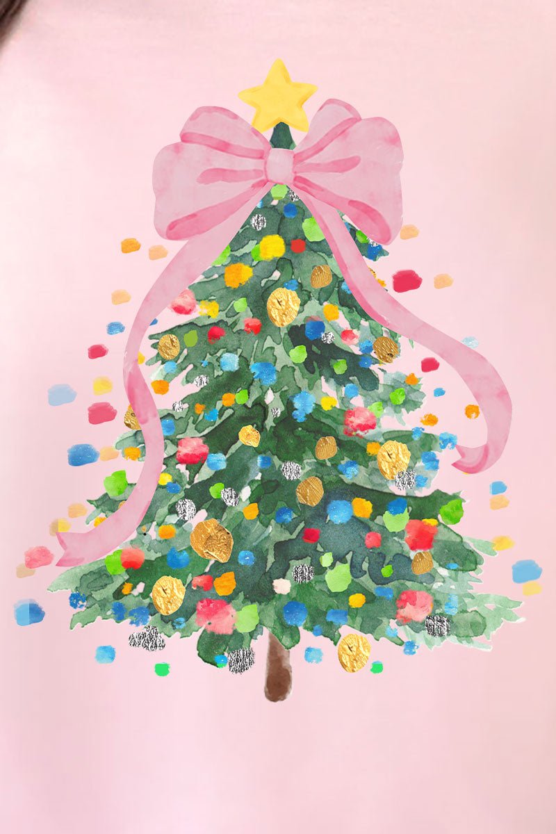 Watercolor Dots Christmas Tree Comfort Colors Adult Ring - Spun Cotton Tee - Wholesale Accessory Market
