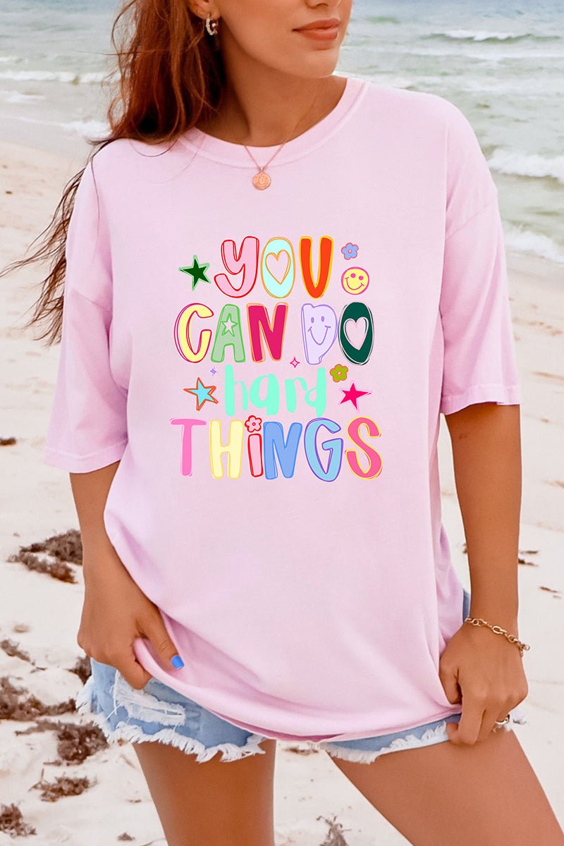 You Can Do Hard Things Comfort Colors Adult Ring - Spun Cotton Tee - Wholesale Accessory Market