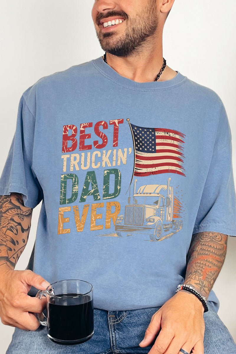 Best Truckin' Dad Ever Comfort Colors Adult Ring - Spun Cotton Tee - Wholesale Accessory Market