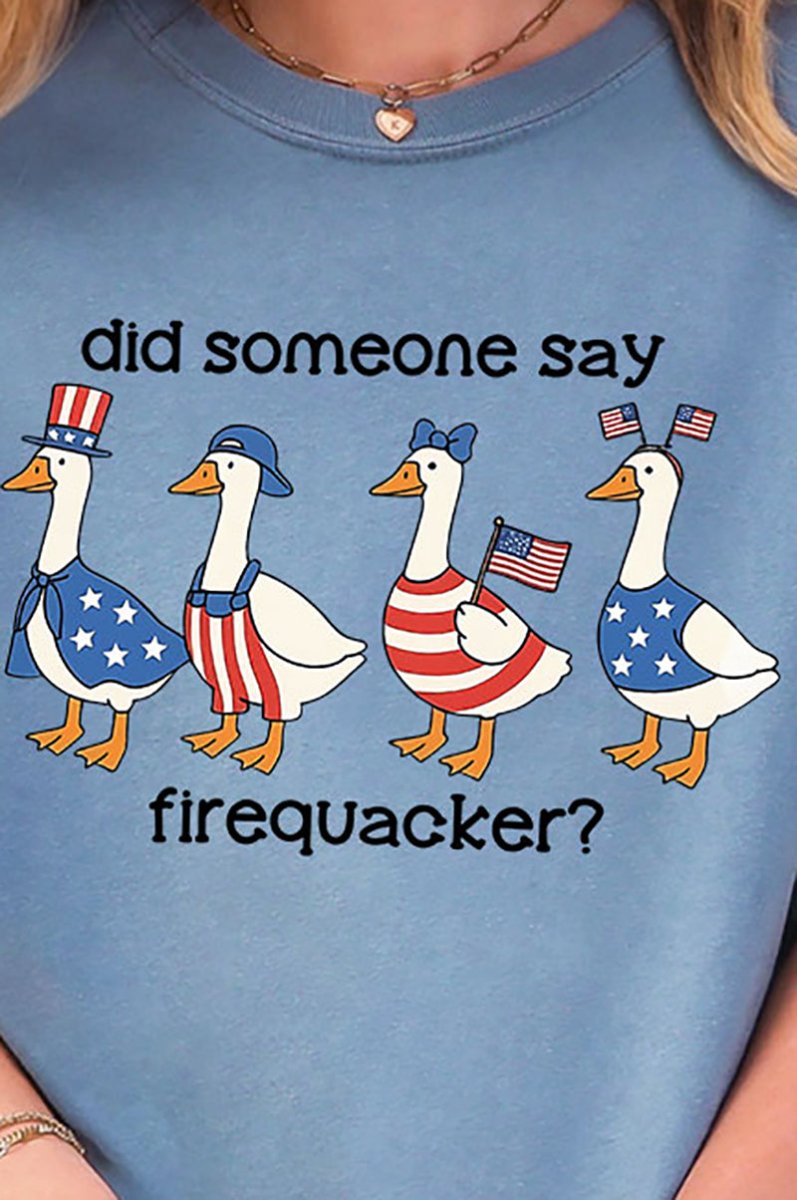 Did Someone Say Firequacker? Comfort Colors Adult Ring - Spun Cotton Tee - Wholesale Accessory Market