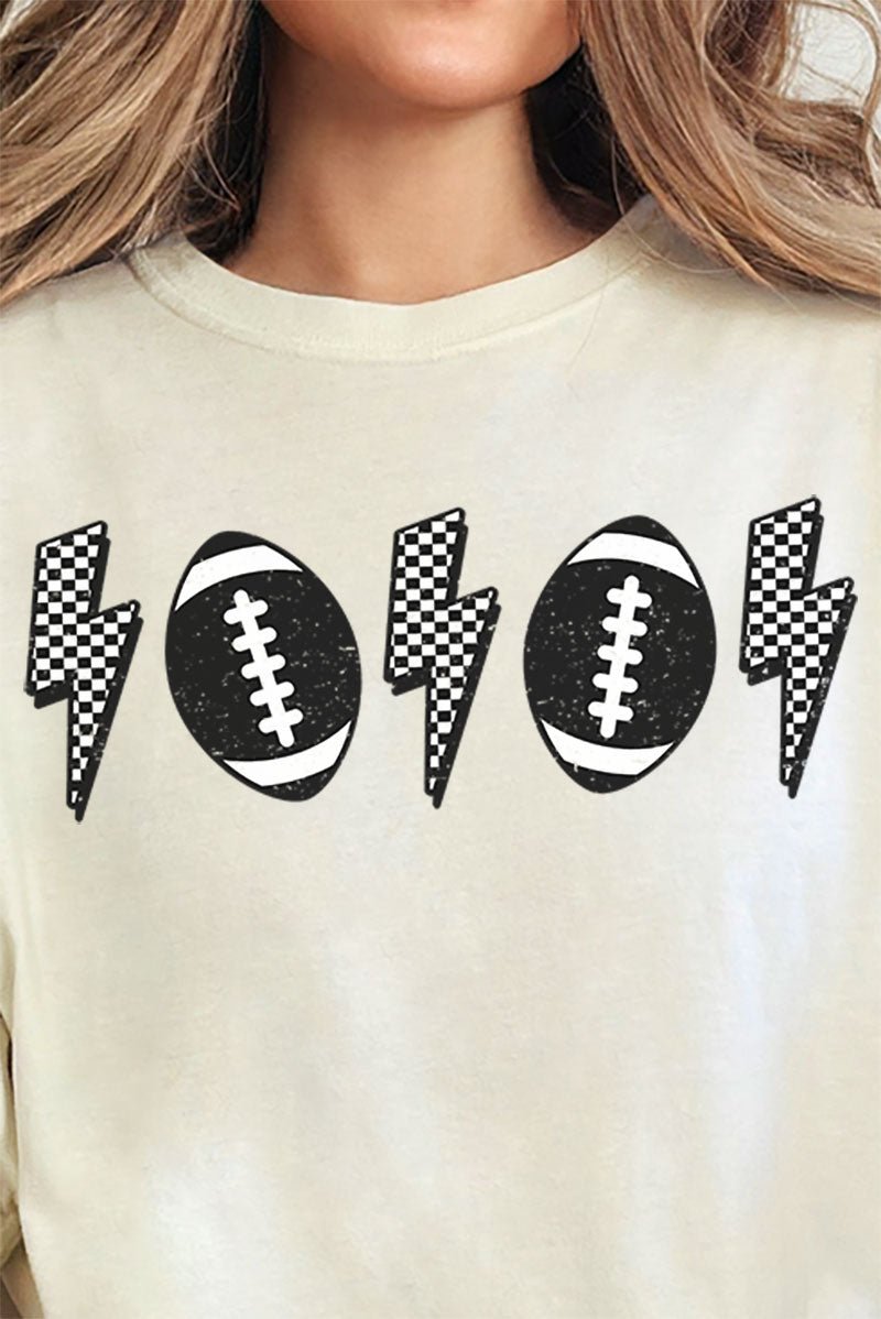 Distressed Football Strikes Comfort Colors Adult Ring - Spun Cotton Tee - Wholesale Accessory Market